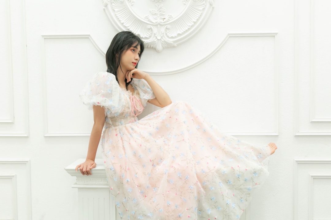 Photo peach dress